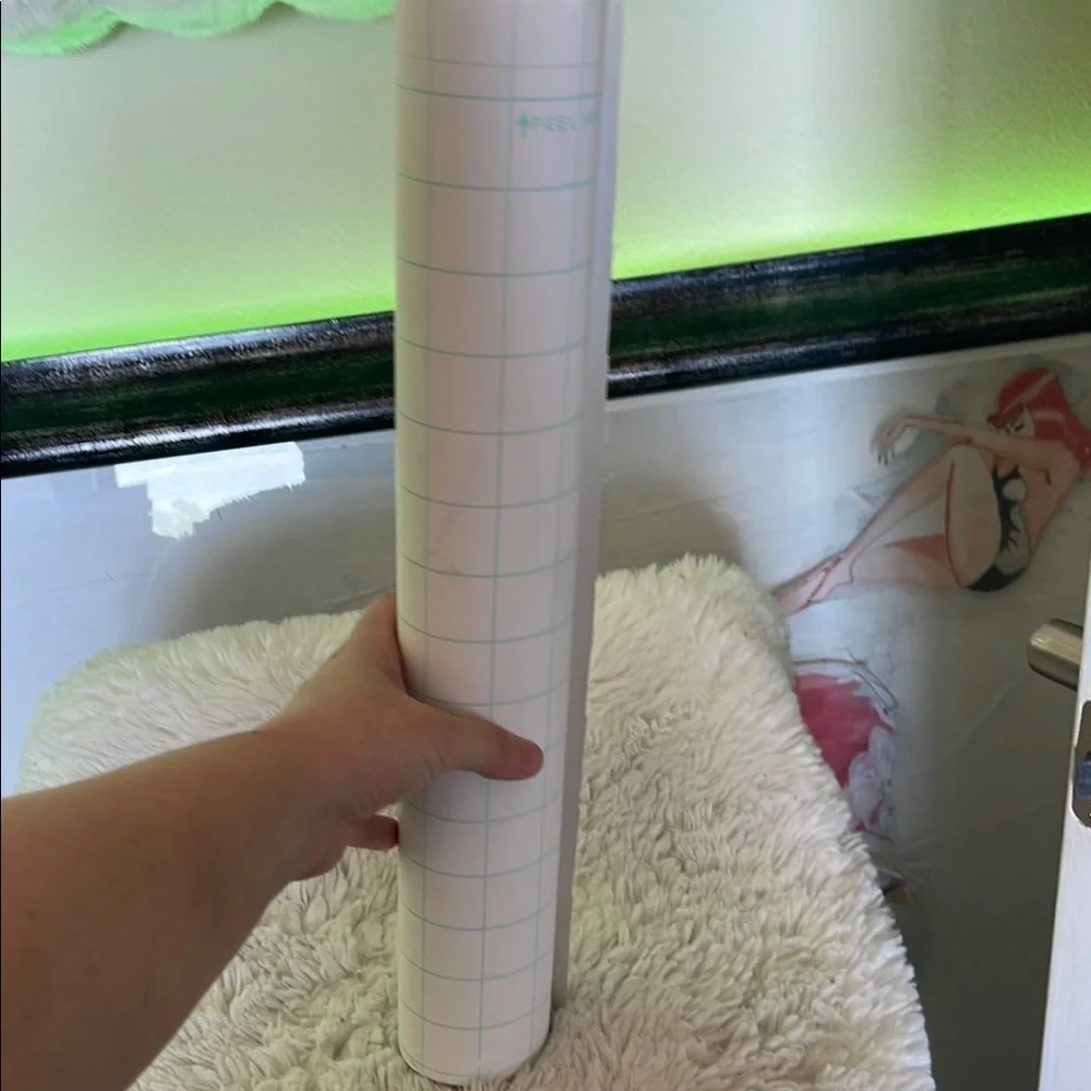 White Grid Contact Paper Roll